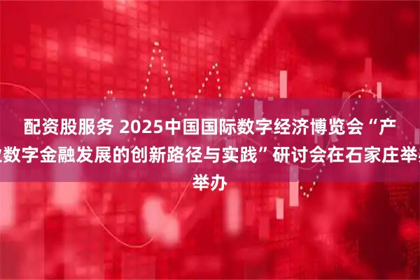 配资股服务 2025中国国际数字经济博览会“产业数字金融发展的创新路径与实践”研讨会在石家庄举办