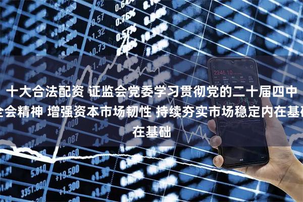 十大合法配资 证监会党委学习贯彻党的二十届四中全会精神 增强资本市场韧性 持续夯实市场稳定内在基础